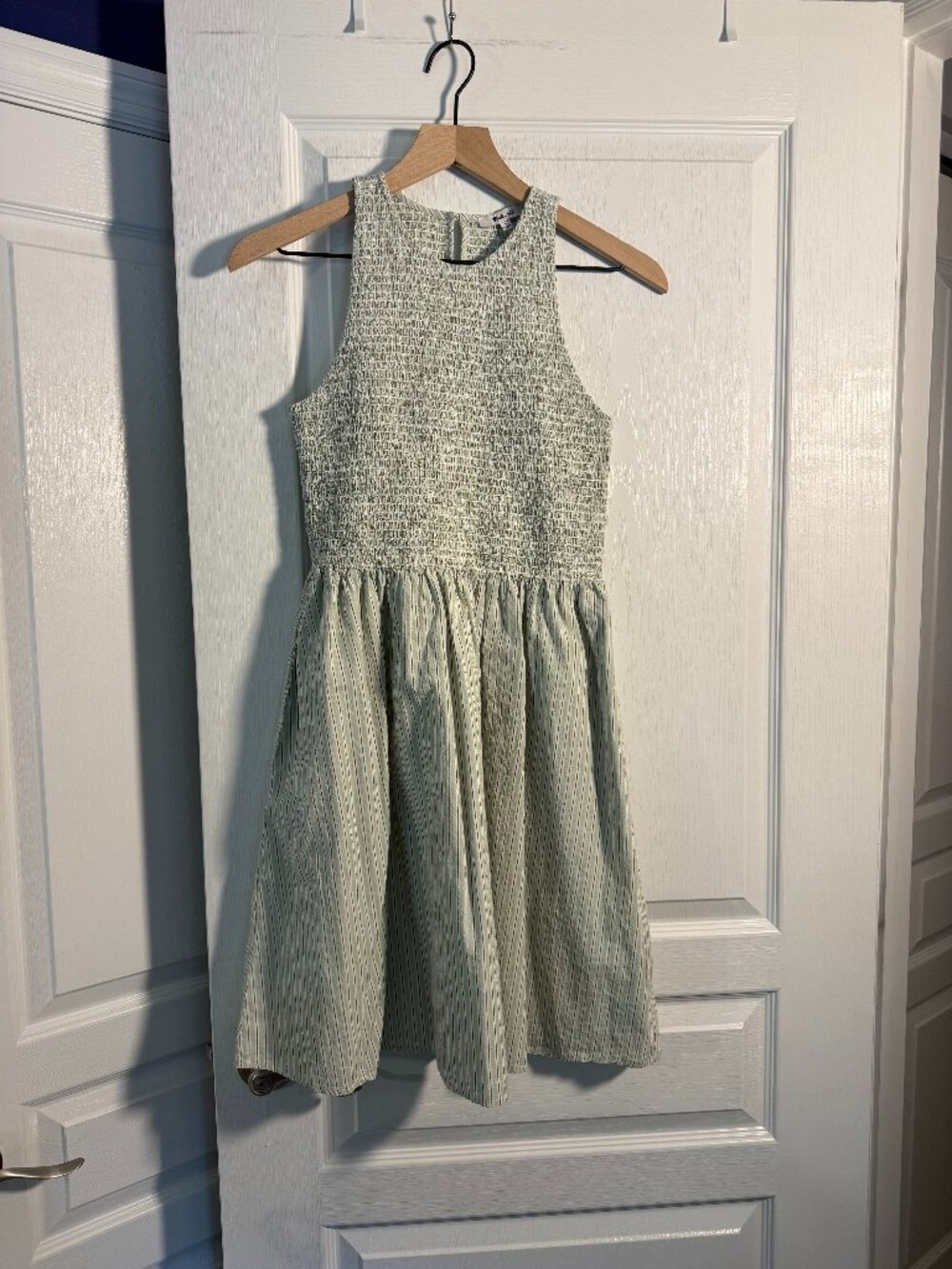 EUC - Madewell Tank  Dress - Mint Green/White/Purple - Size Small